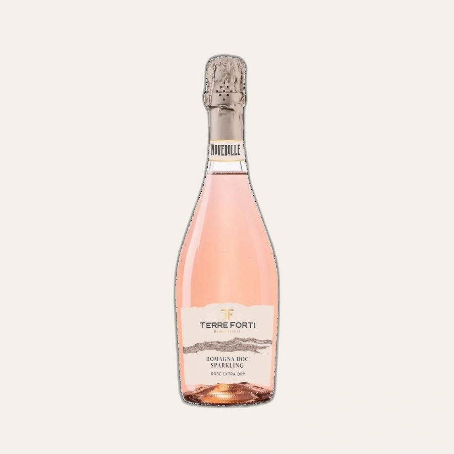 Rượu Vang Hồng Ý Terre Forti Novebolle Rose Extra Dry Romagna Doc