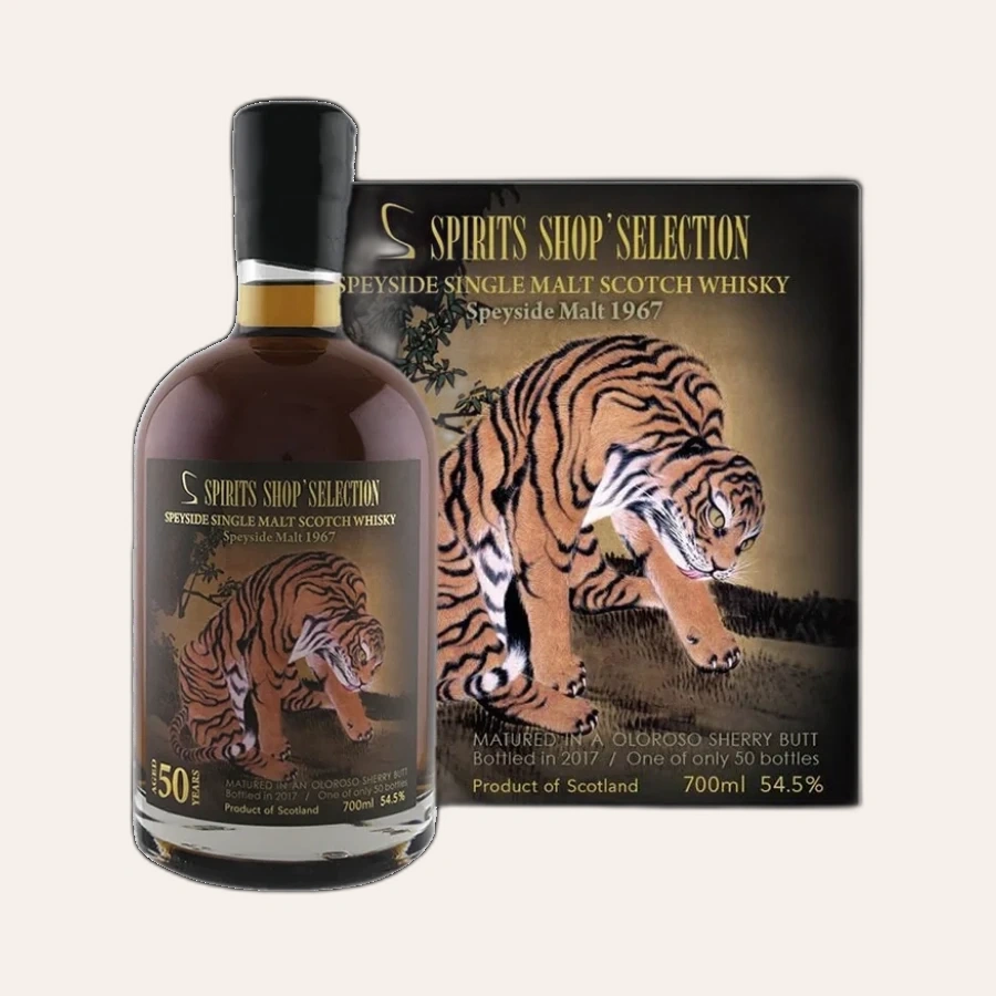 Rượu Whisky Spirits Shop Selection Speysdie Malt 50 Year Old 1967 Bottled 2017 Tiger Collection