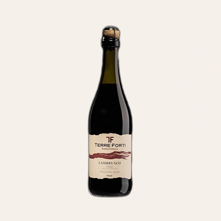 Rượu Sparkling Ý Terre Forti Lambrusco Emilia IGT Amabile Rosso