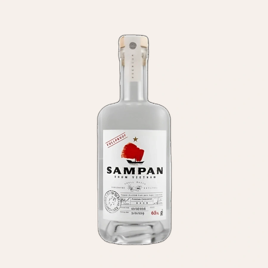 Rượu Rhum Việt Nam White Rhum Sampan 65% 700ml
