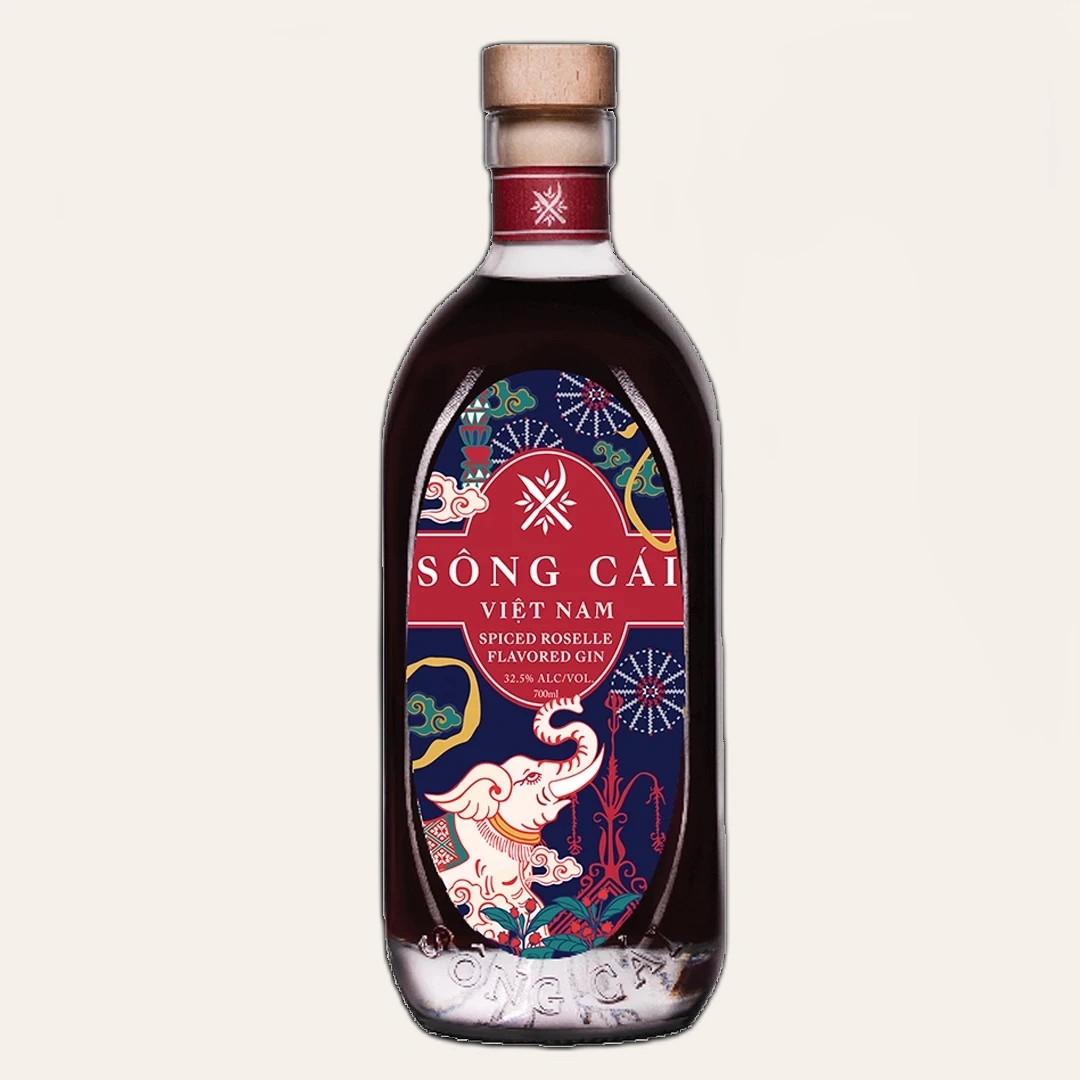 Rượu Gin Việt Nam Sông Cái Spiced Roselle Flavored Gin