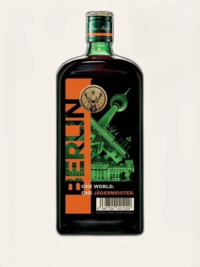 Rượu Liqueur Đức Jagermeister 1000ml Phiên Bản Berlin