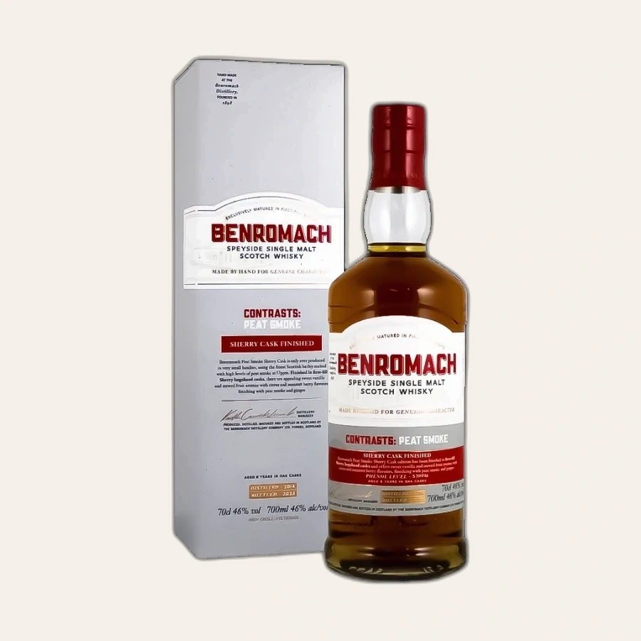 Rượu Whisky Benromach Peat Smoke Bourbon 2014