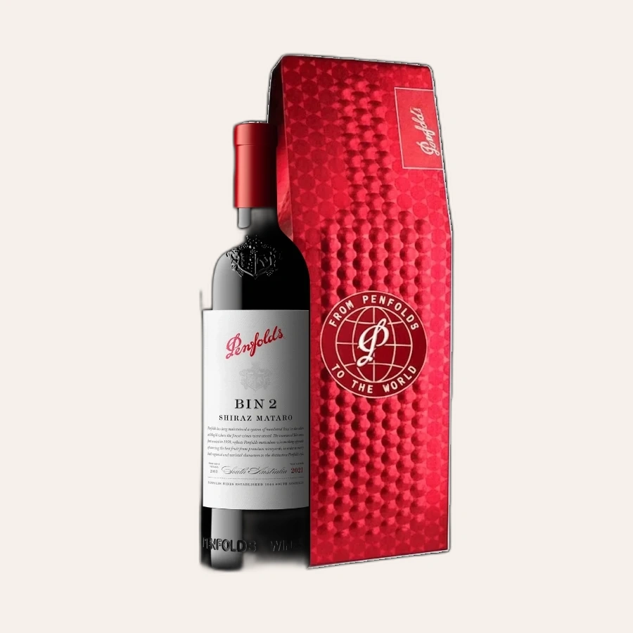Rượu Vang Đỏ Úc Penfolds Bin 2 Hộp Quà Tết 2026