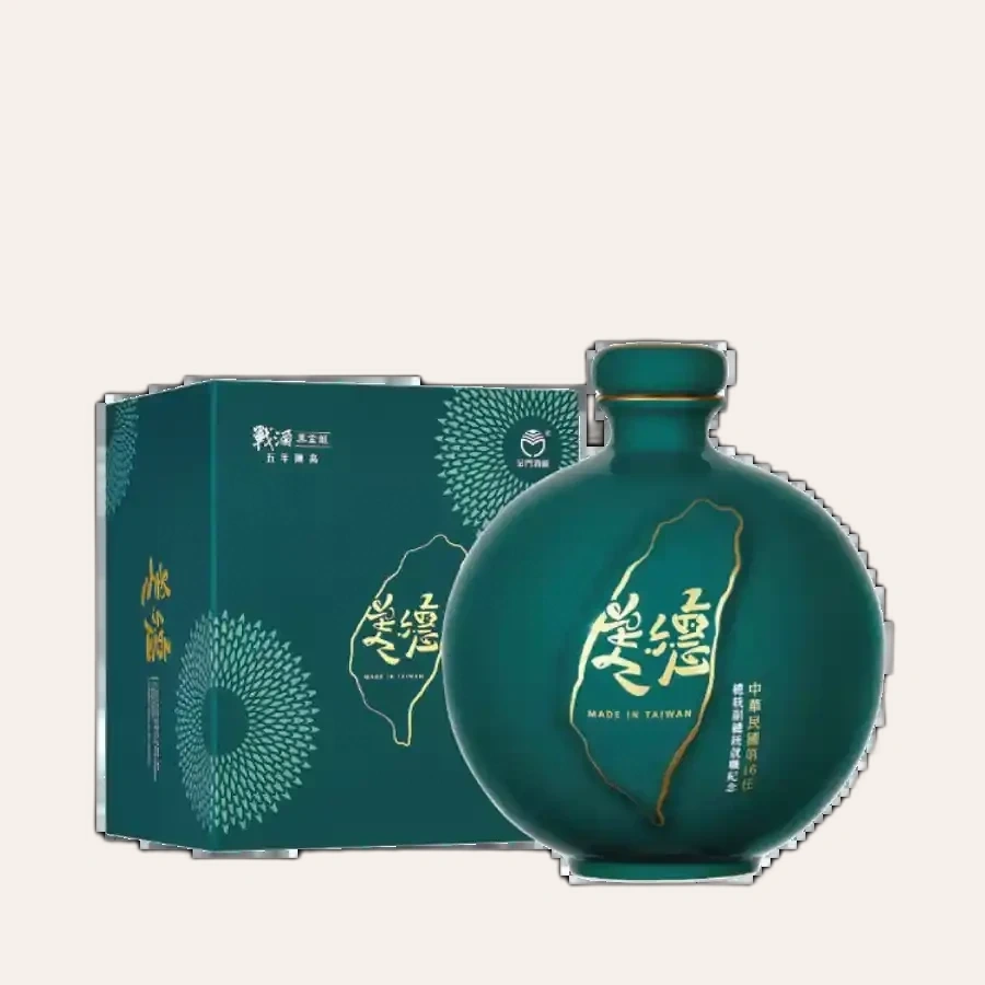 Rượu Cao Lương Kim Môn Bản Kỷ Niệm/ Kinmen Kaoliang War Wine Black Dragon 5 Year Old/ 金門高粱 戰酒黑金龍5年陳高 美德就職紀念酒