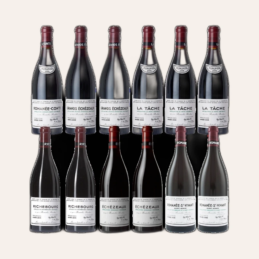 Rượu Vang Đỏ Pháp Domaine de la Romanee Conti Assortment 2006 Thùng 12 Chai