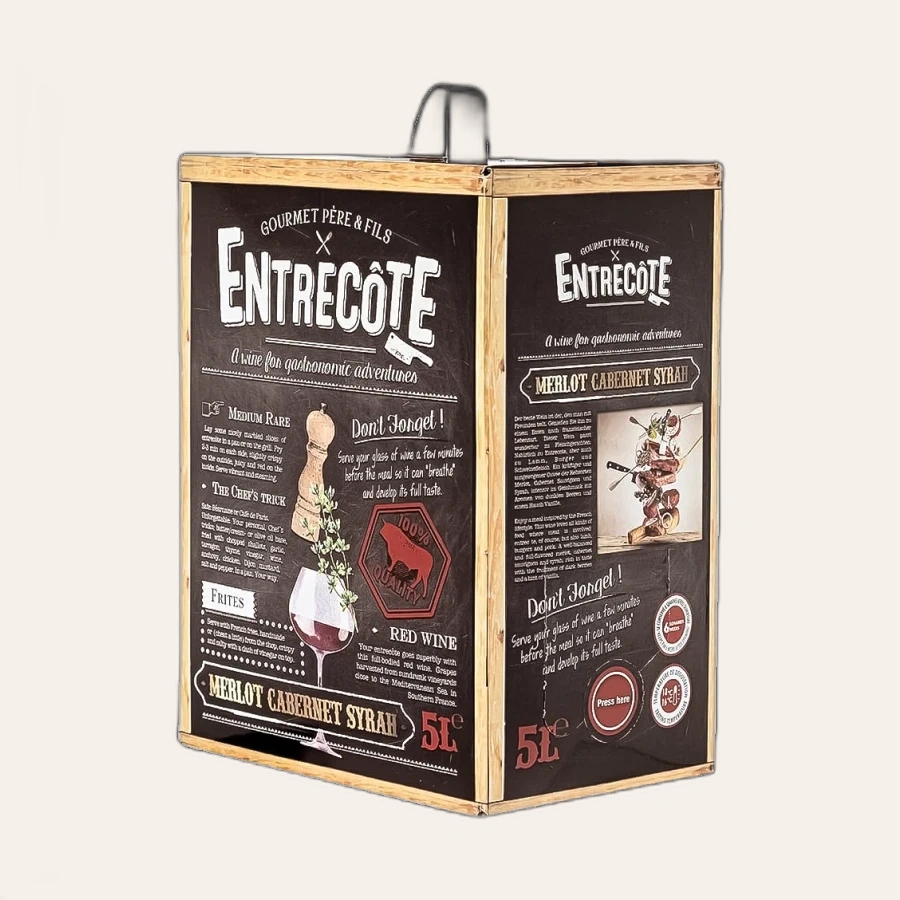 Rượu Vang Bịch Pháp Entrecote Merlot Cabernet Sauvignon 3000ml