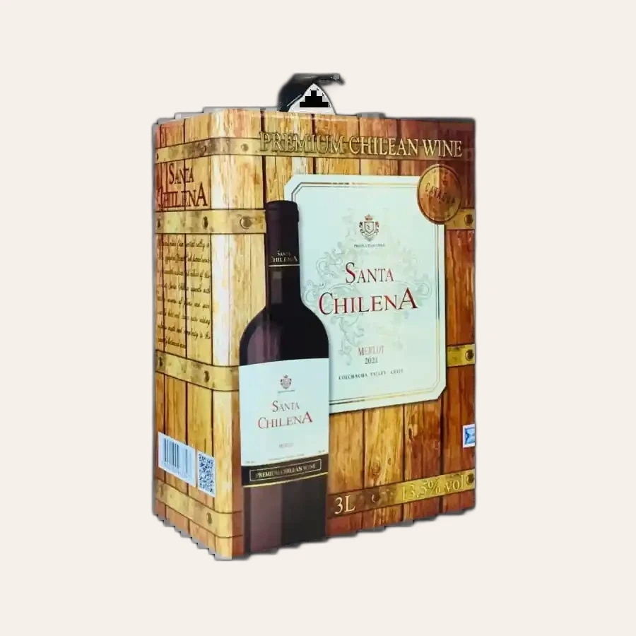 Rượu Vang Bịch Chile Santa Chilena Merlot New 3000ml