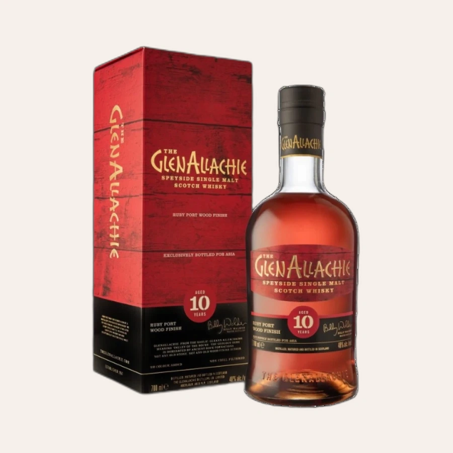 Rượu Whisky The Glenallachie 10 Year Old Ruby Port Wood Finish
