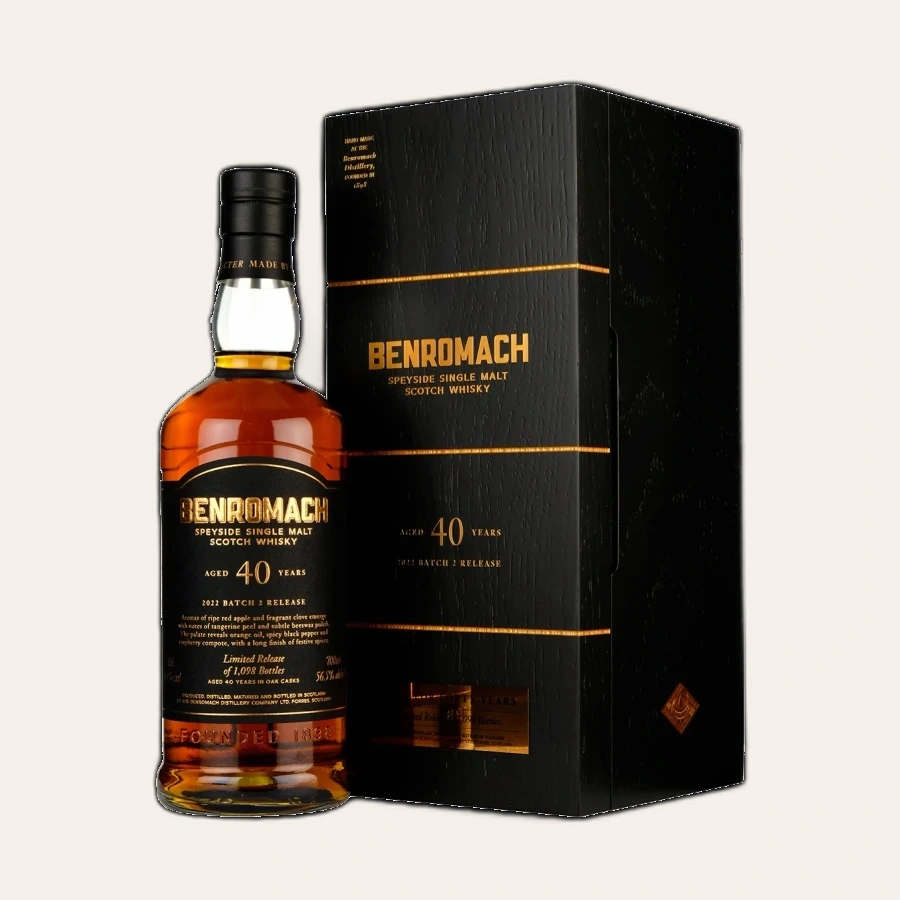 Rượu Whisky Benromach 40 Year Old 2023