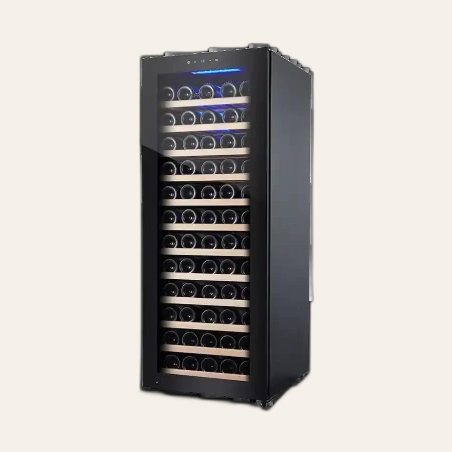 Tủ Rượu Vang Vinocave 85 Chai Giá Gỗ Viền Đen