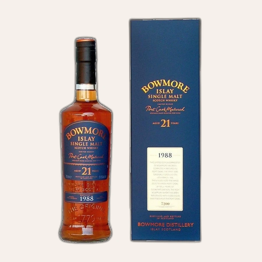 Rượu Whisky Bowmore 21 Year Old 1988 Port Cask Matured