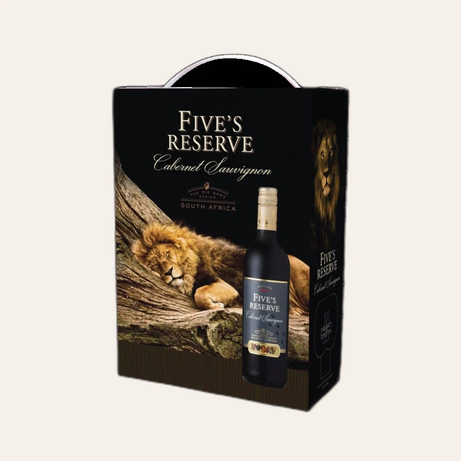 Rượu Vang Bịch Nam Phi Fives Reserve Cabernet Sauvignon 3L