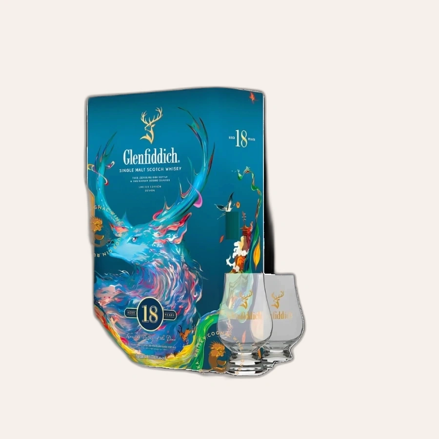 Rượu Whisky Glenfiddich 18 Year Old Phiên Bản Hộp Quà Tết 2025