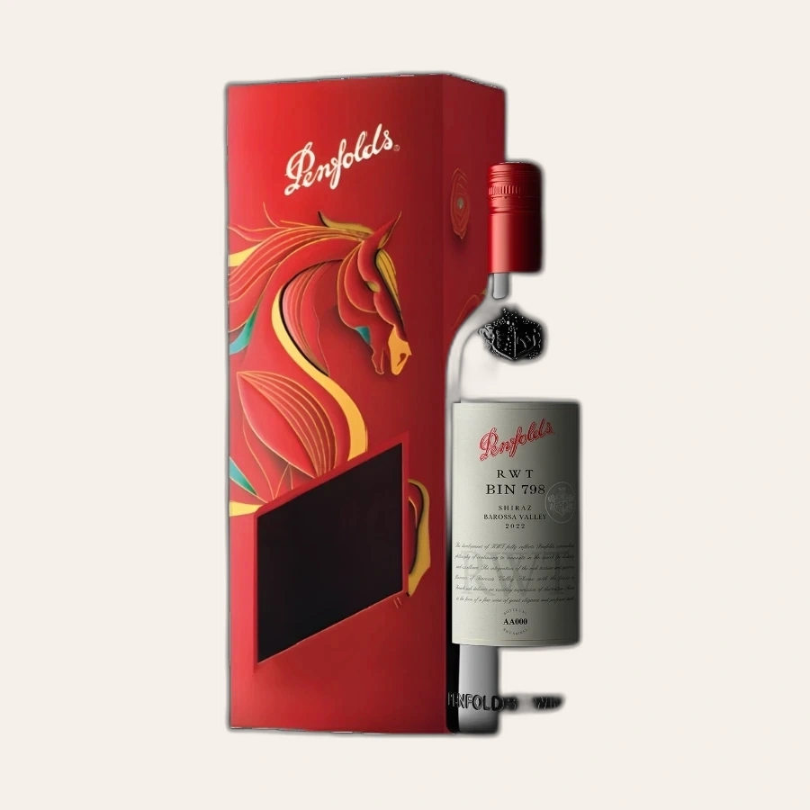 Rượu Vang Đỏ Úc Penfolds RWT Bin 798 Hộp Quà Tết 2026
