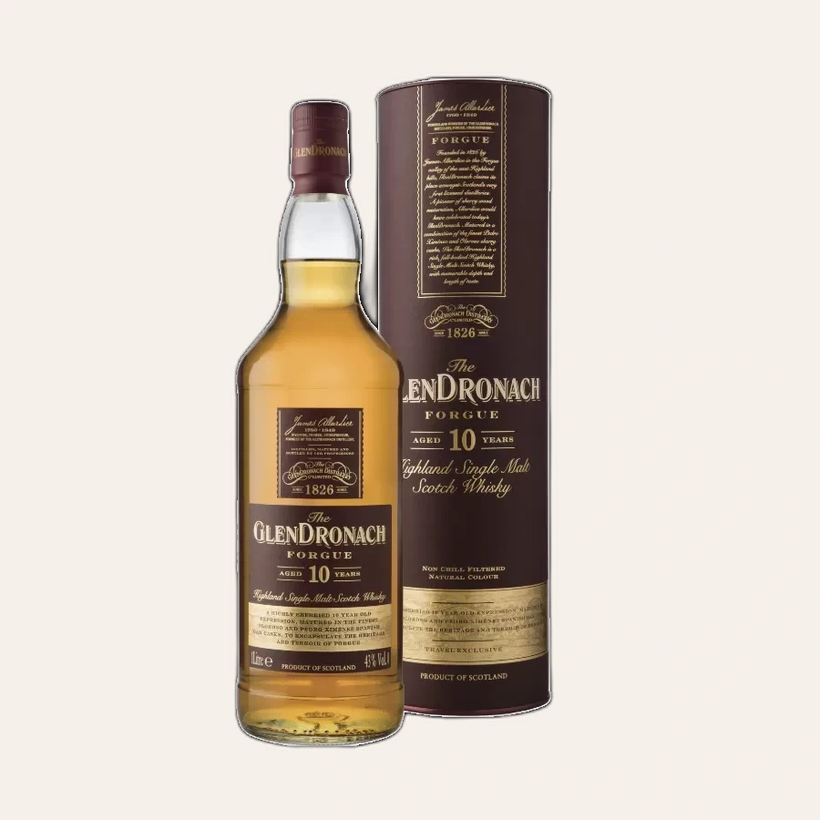 Rượu Whisky Glendronach 10 Year Old Forgue 43% 1L