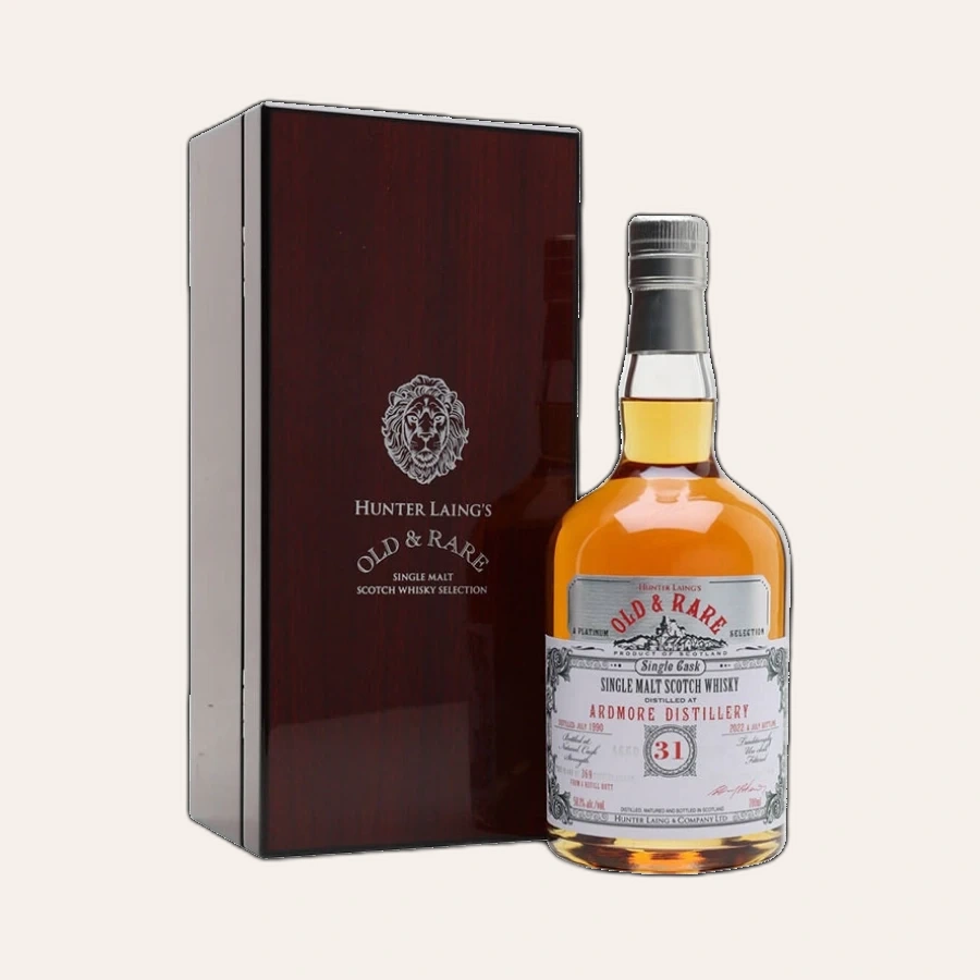 Rượu Whisky Old And Rare Ardmore 31 Year Old Hunter Laing 1990