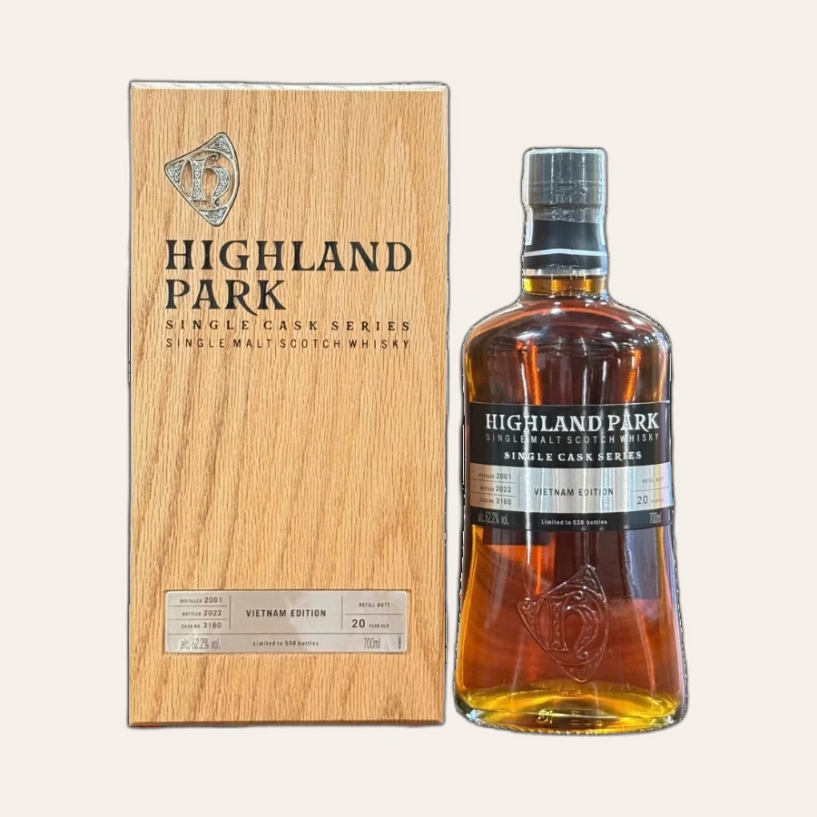 Rượu Whisky Highland Park 20 Year Old Viet Nam Edition Single Cask No 3160