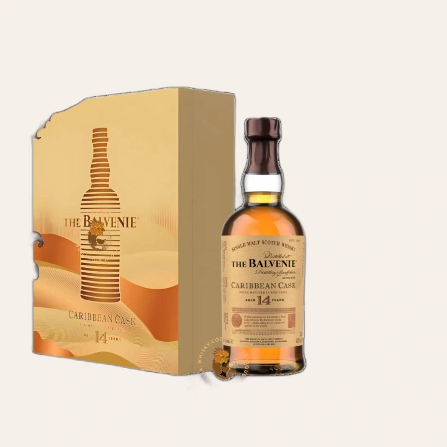 Rượu Whisky Balvenie 14 Year Old Caribbean Cask Phiên Bản Hộp Quà Tết 2025