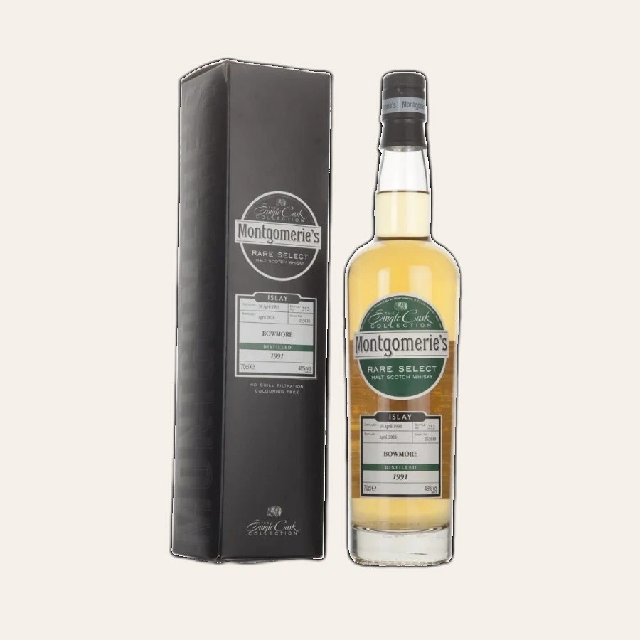 Rượu Whisky Bowmore 25 Year Old 1991 Montgomerie's Rare Select