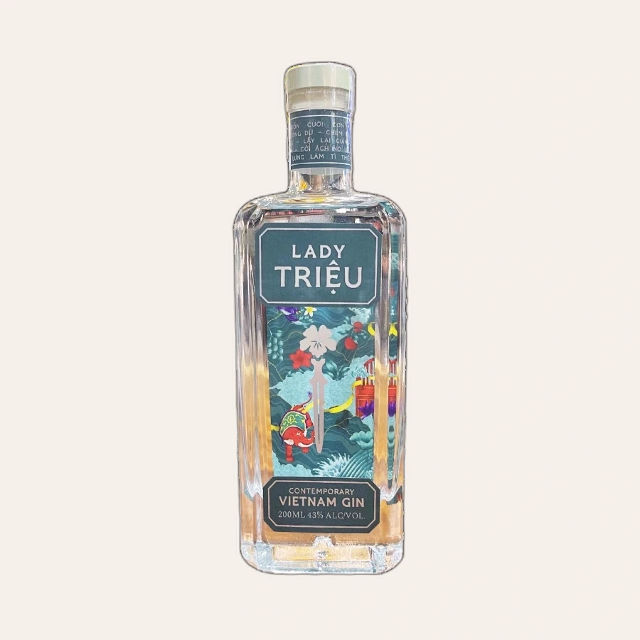 Rượu Gin Việt Nam Lady Triệu Contemporary Vietnam Gin 200ml