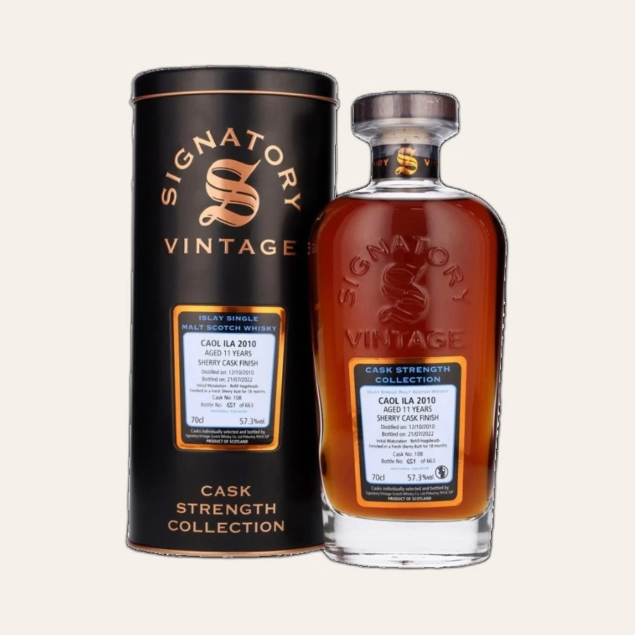 Rượu Whisky Caol Ila 11 Year Old Cask Strength Collection Signatory Vintage 2010