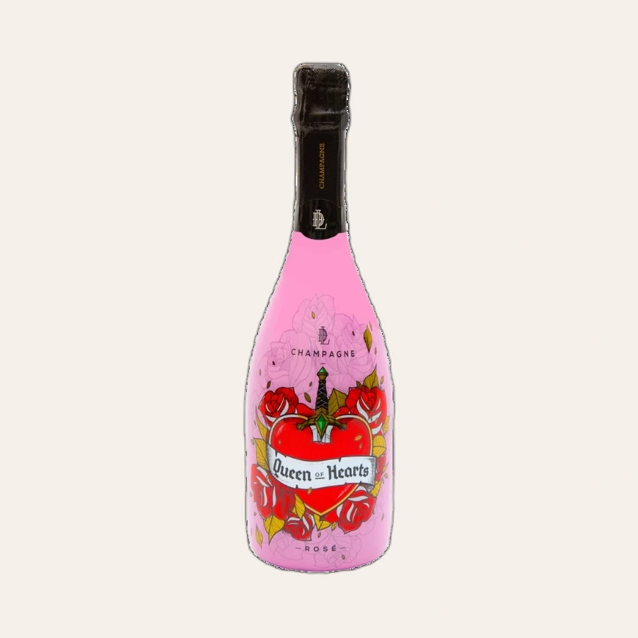 Rượu Champagne Pháp Queen of Hearts Rose