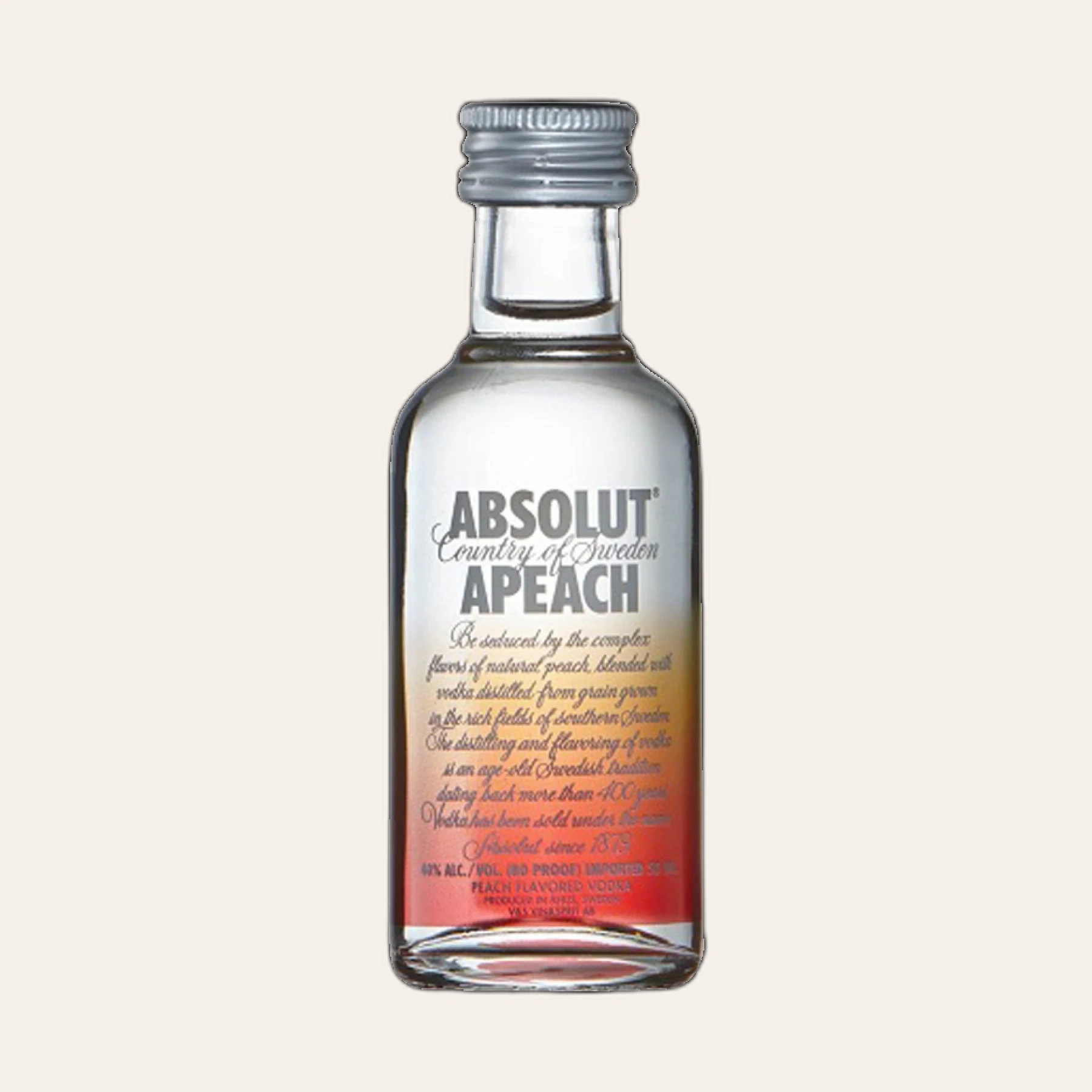 Rượu Vodka Thụy Điển Rượu mini Absolut APeach 50ml