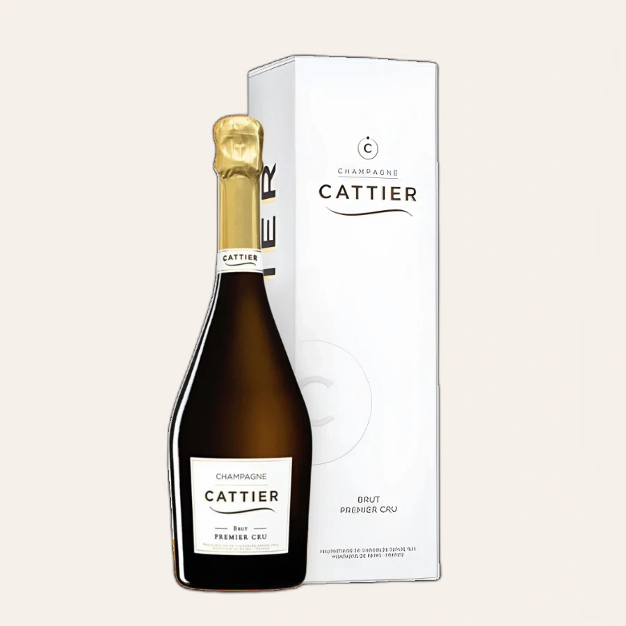Rượu Champagne Cattier Brut Premier Cru Kèm Hộp