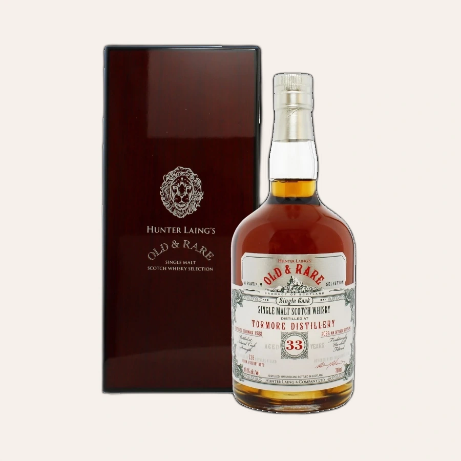 Rượu Whisky Old And Rare Tormore 33 Year Old Hunter Laing 1988