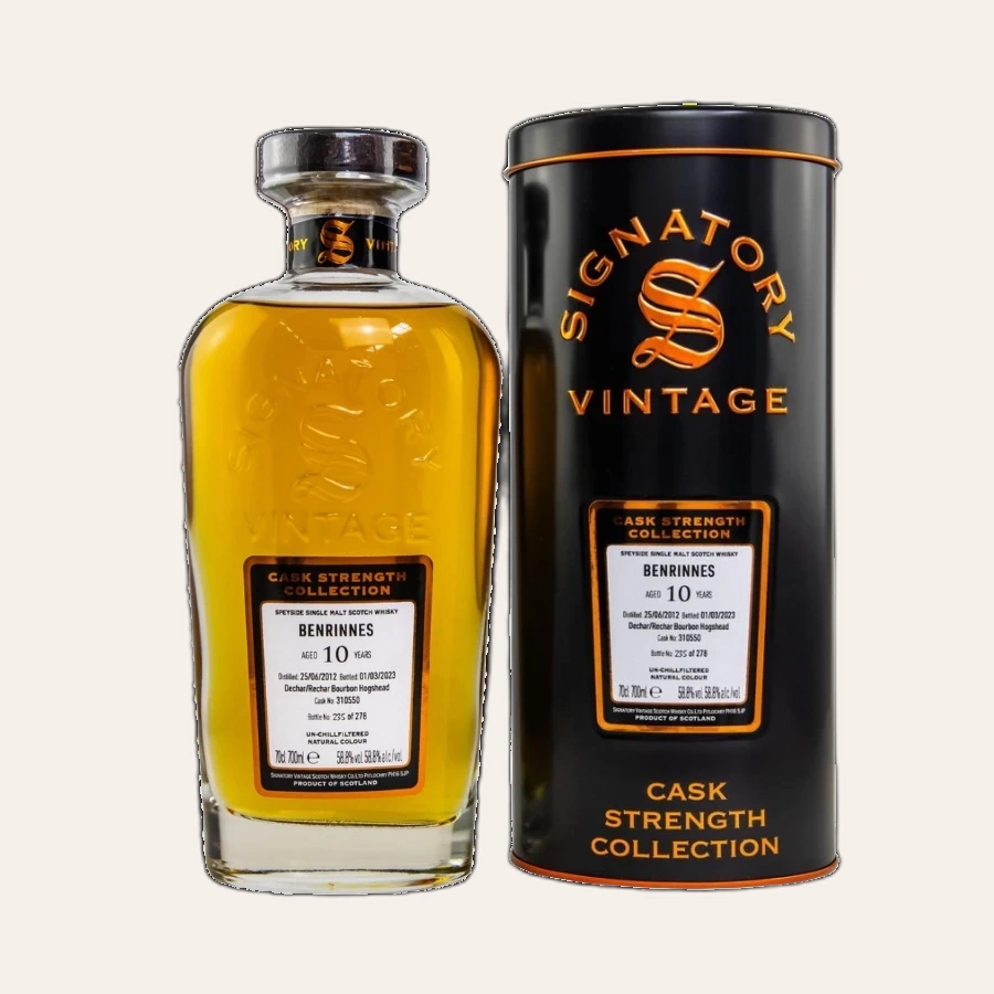 Rượu Whisky Benrinnes 10 Year Old Cask Strength Collection Signatory Vintage 2012