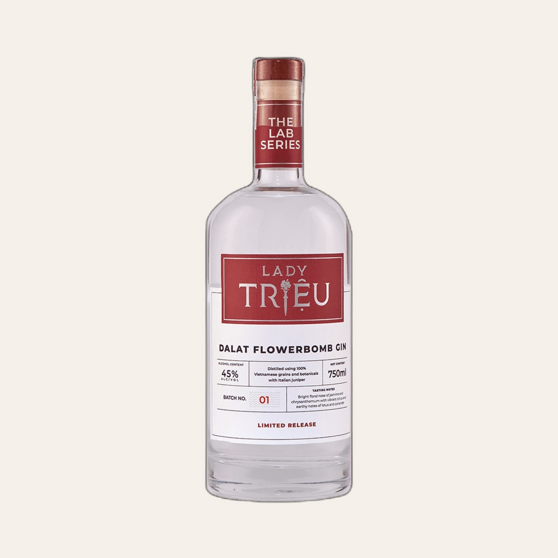 Rượu Gin Việt Nam Lady Triệu Dalat Flowerbomb Gin 700/750ml