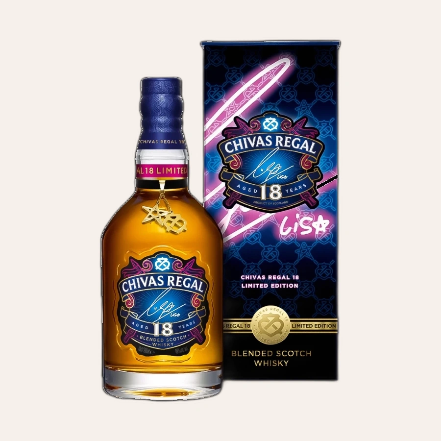Rượu Whisky Chivas 18 Year Old Lisa Black Pink Limited Edition