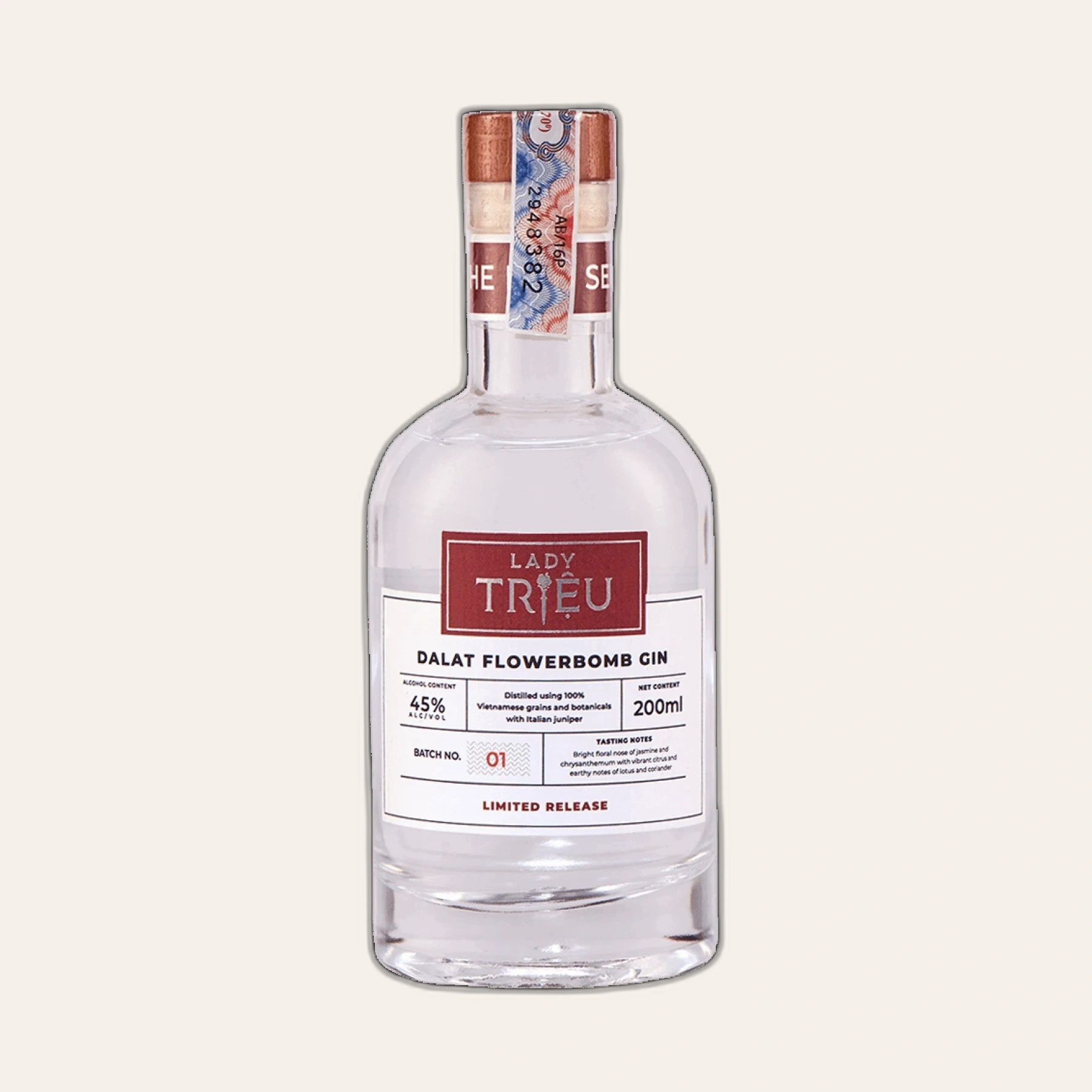 Rượu Gin Việt Nam Lady Triệu Dalat Flowerbomb Gin 200ml