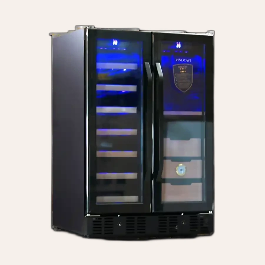 Tủ Rượu Vang Vinocave 18-24 Chai Kết Hợp Khay Đựng Cigar