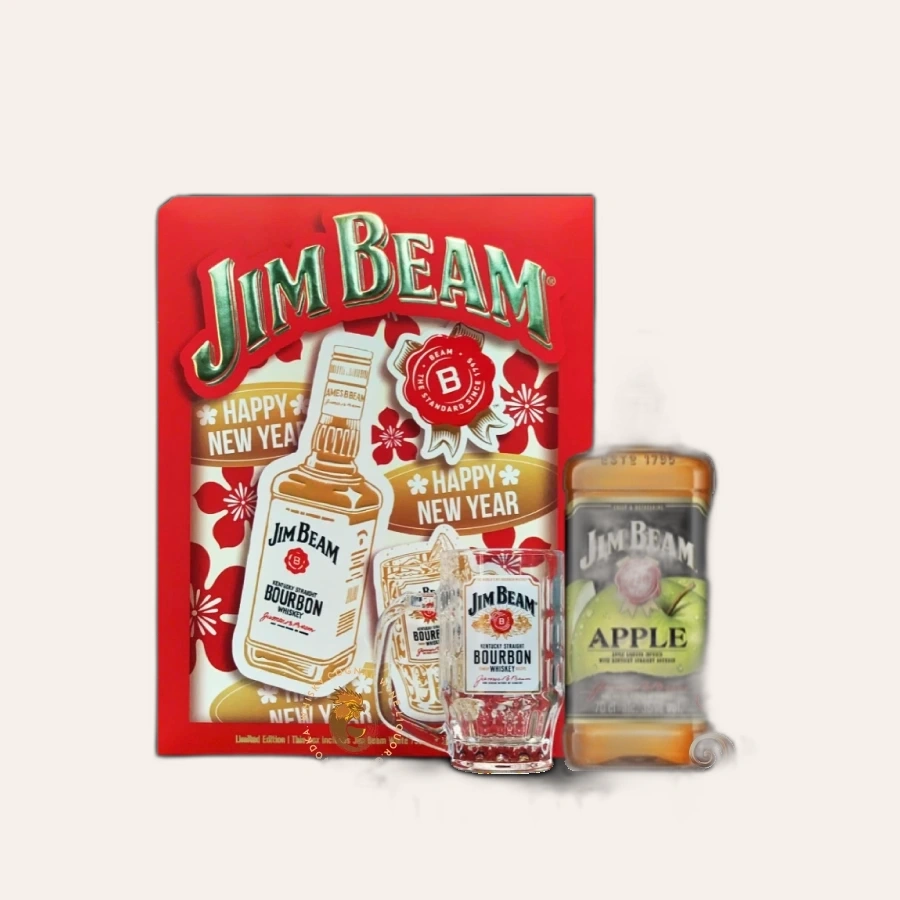 Rượu Whisky Jim Beam Apple Hộp Quà Tết 2025
