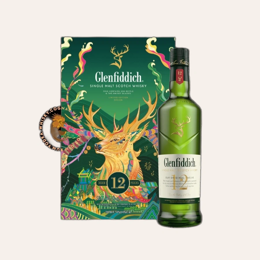 Rượu Whisky Glenfiddich 12 Year Old Phiên Bản Hộp Quà Tết 2023