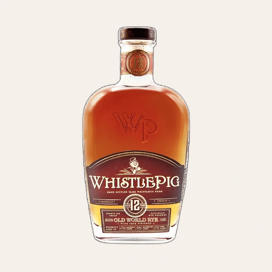 Rượu Whiskey WhistlePig 12 Year Old - Old World Rye