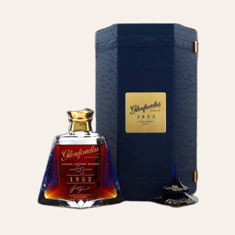 Rượu Whisky Glenfarclas 63 Year Old Pagoda Sapphire Reserve 1953