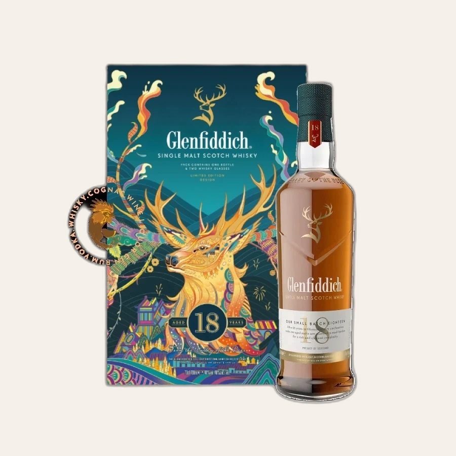 Rượu Whisky Glenfiddich 18 Year Old Phiên Bản Hộp Quà Tết 2023