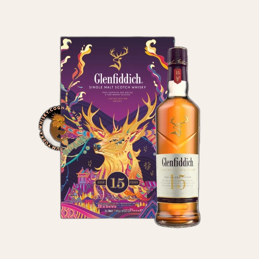 Rượu Whisky Glenfiddich 15 Year Old Phiên Bản Hộp Quà Tết 2023