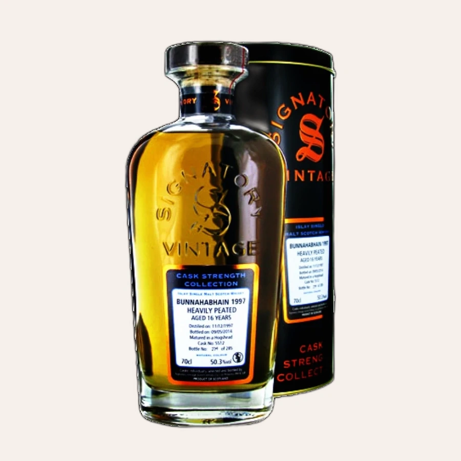 Rượu Whisky Bunnahabhain 16 Year Old Cask Strength Collection Signatory Vintage 1997