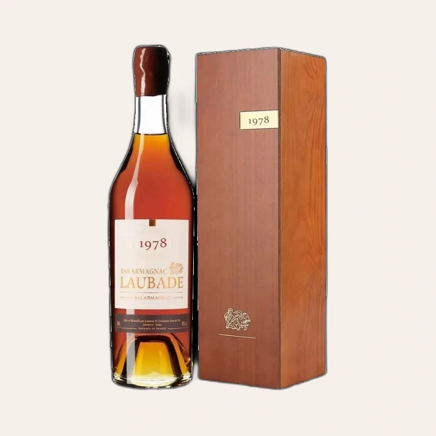 Rượu Brandy Pháp Chateau Laubade Bas Armagnac 1978