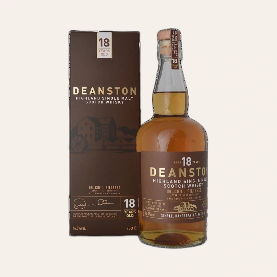 Rượu Whisky Deanston 18 Year Old Un-Chill Filtered