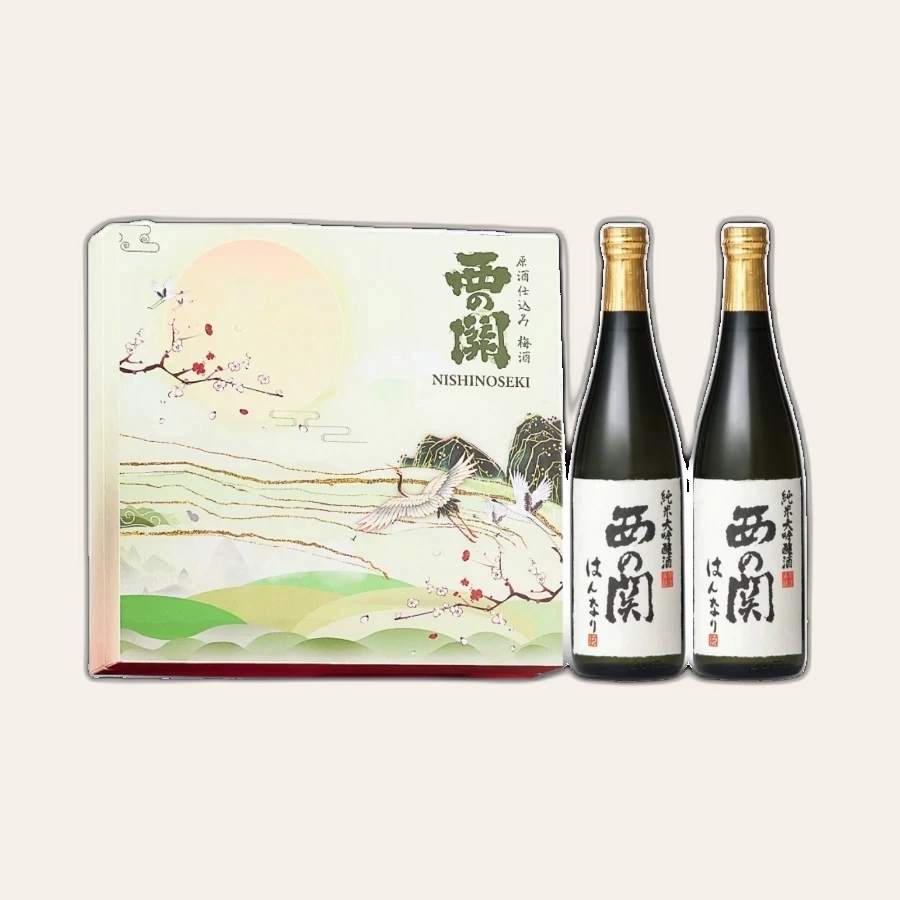 Set Quà Tết Rượu Sake Nhật Bản Nishinoseki Hannary 3 năm