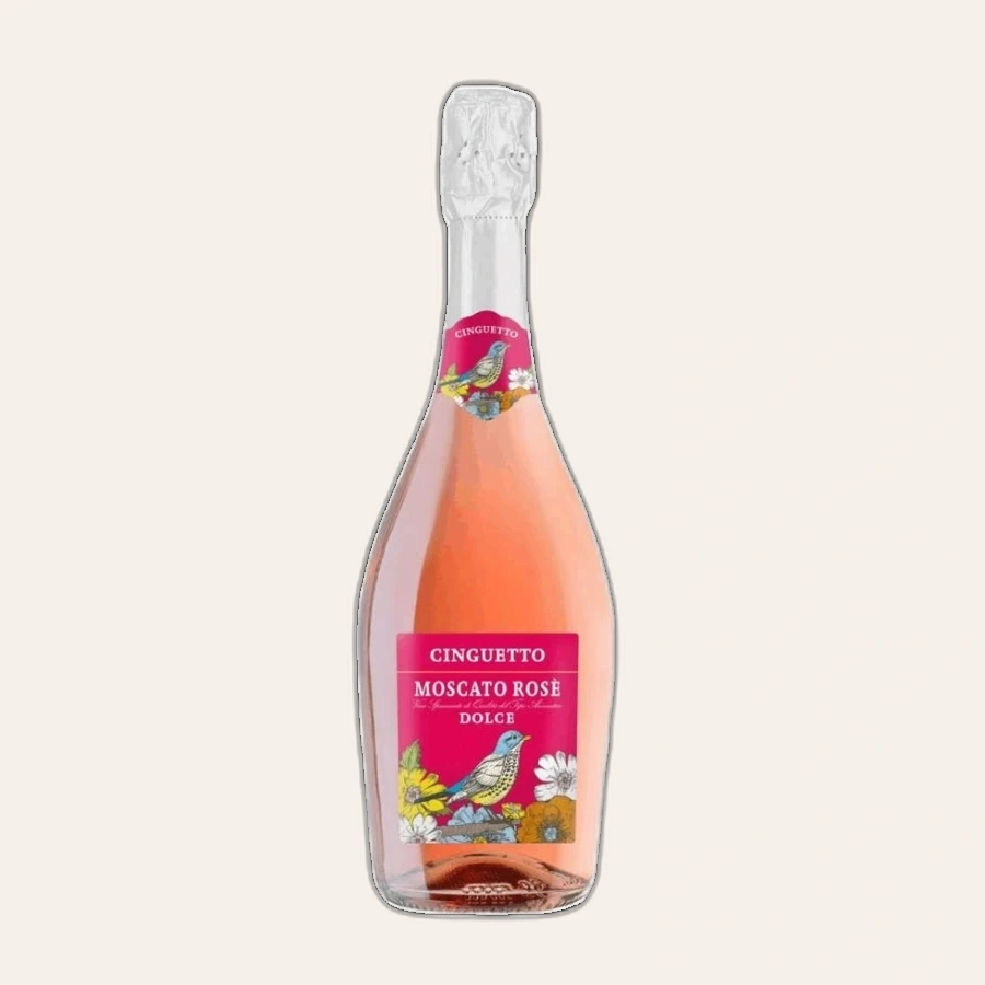 Rượu Sparkling Ý Cinguetto Moscato Rose
