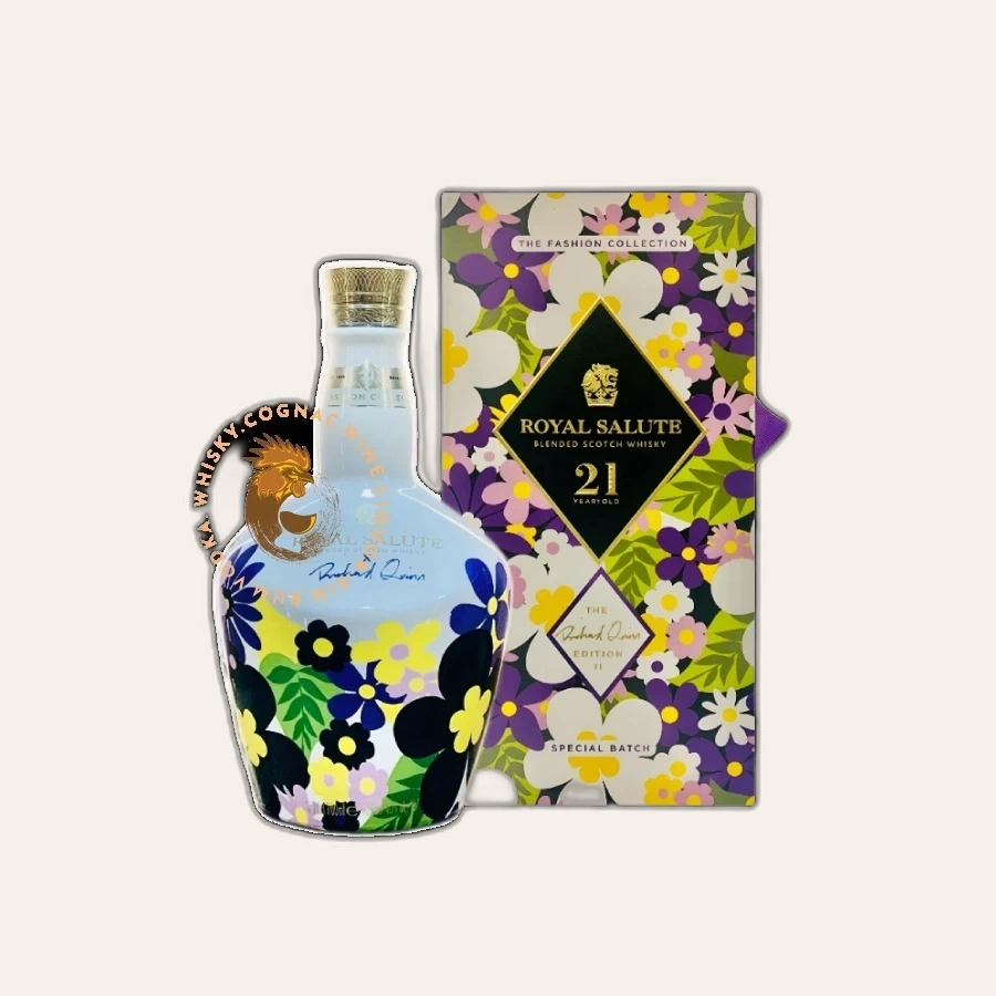 Rượu Whisky Royal Salute 21 Year Old Richard Quinn Trăm Hoa Phiên Bản Hộp Quà Tết Chivas 2024