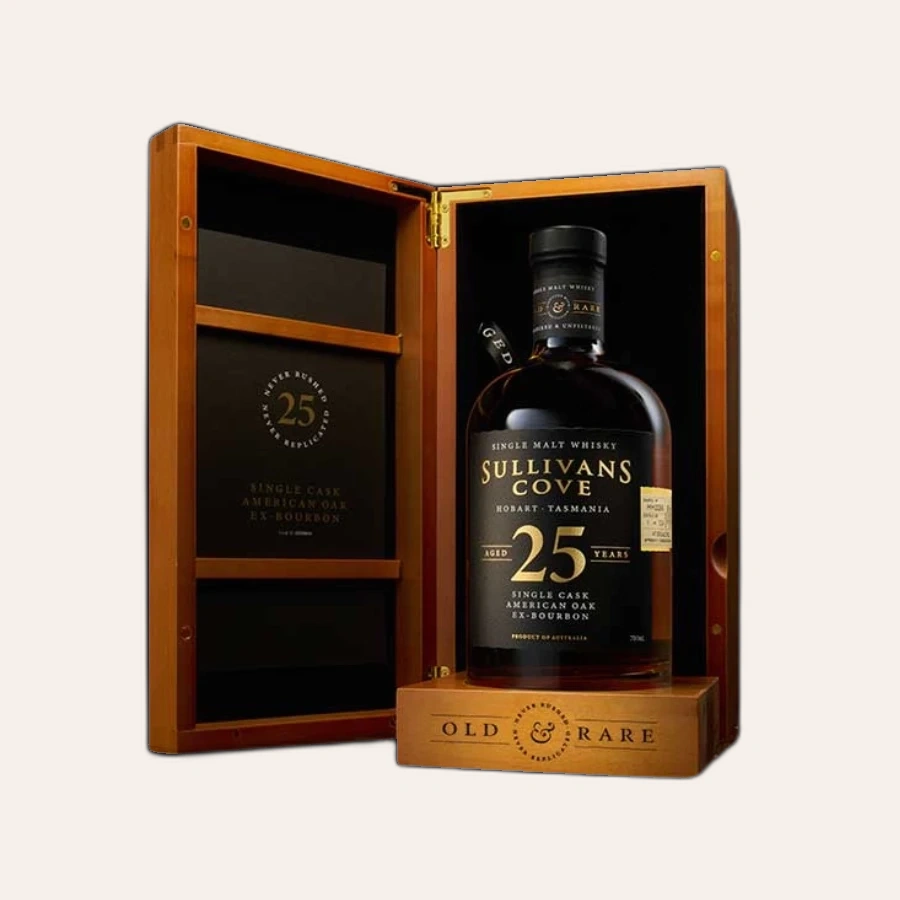 Rượu Whisky Úc Sullivans Cove 25 Year Old American Oak Cask Nº HH0010