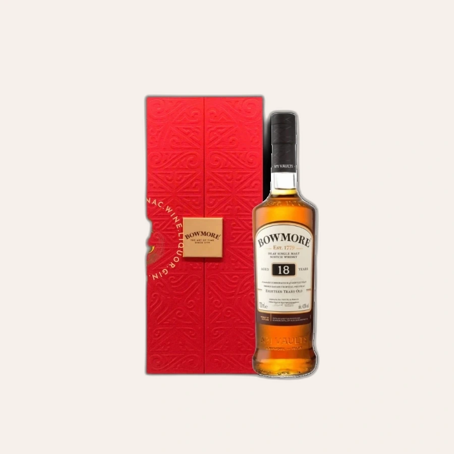 Rượu Whisky Bowmore 18 Year Old Hộp Quà Tết 2025