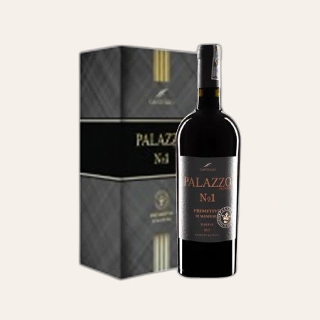 Rượu Vang Đỏ Ý Hộp 1 chai Palazzo No 1 Primitivo